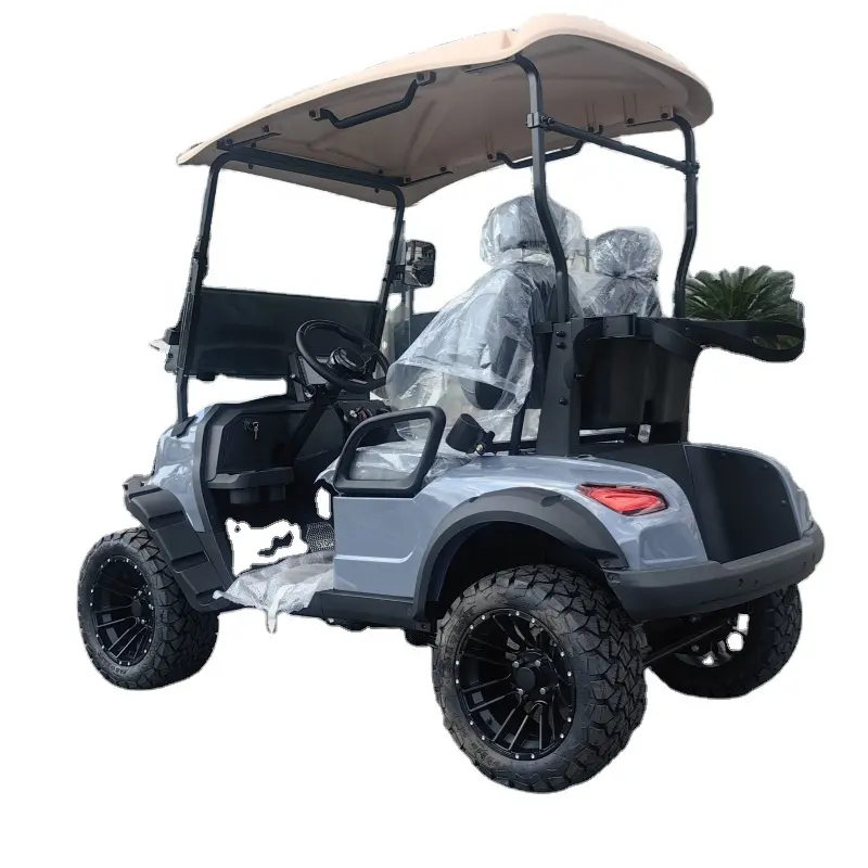 Buggy eléctrico de carrito de golf de 4 ruedas de 2 plazas con batería de litio de 72V, marco de acero con motor de 5KW, certificado CE para la venta