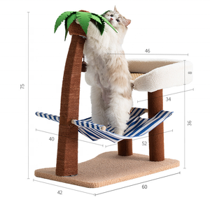 New Style <span class=keywords><strong>Cat</strong></span> Scratching Post <span class=keywords><strong>Cat</strong></span> Scratcher Post mit Katzen bett Stuhl Sisal Rope Scratching Post mit <span class=keywords><strong>Lounge</strong></span> - Product Image 6