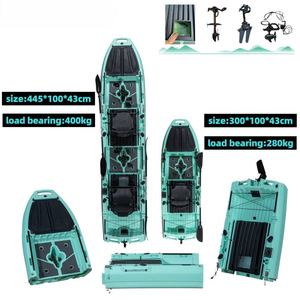 <span class=keywords><strong>Kayak</strong></span> de Pesca Yak Outdoors de 14.6 pies, 3 Piezas Desmontables, con <span class=keywords><strong>Pedales</strong></span> Tándem, para 2 Personas, de Plástico HDPE Modular, con Doble Sistema de <span class=keywords><strong>Pedales</strong></span>, Resistente - Product Image 3