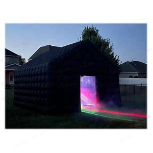 Tente gonflable de fête de boîte de nuit de lumière de <span class=keywords><strong>disco</strong></span> de décoration de LED portative noire commerciale avec la pompe à air électrique - Product Image 3