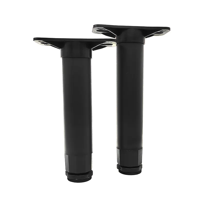 Gambe di supporto regolabili in plastica nera da 110mm-170mm per pieds de meubles della gamba del letto dei mobili