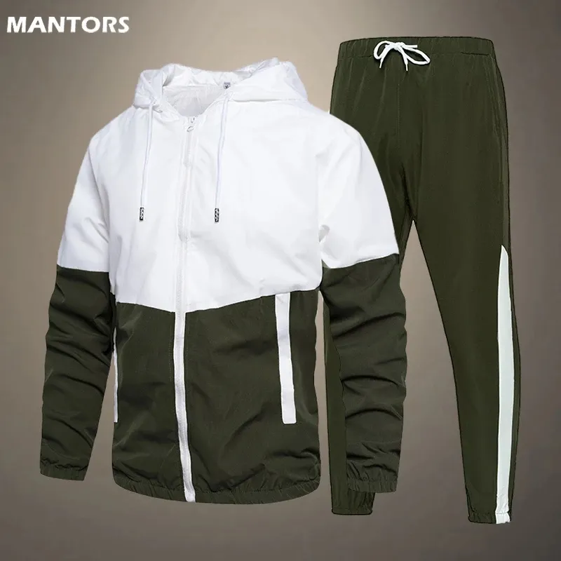 Tracksuits Men Sweatshirt Sporting Sets Winter Jacket Pants Casual Clothing Men's Track Suit Sportswear Coat J0207