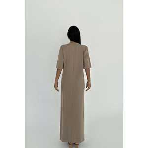 Vestido de Moda Vintage Roland, Color Beige, Estilo Fiesta, Cintura Imperio, Forro de Alta Calidad, Tallas XS-XL, para Primavera y Otoño, OEM/ODM - Product Image 1