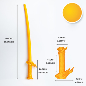 Épée <span class=keywords><strong>Katana</strong></span> en plastique colorée personnalisée imprimée en 3D, jouet télescopique de décompression pour les fans d'anime et les épéistes par Wancai - Product Image 6