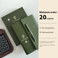 Cuaderno A5 y Juego de Bolígrafos con Logotipo Personalizado para Oficina, Carpeta de Anillas de Cuero PU, Hojas Sueltas, Diario Bonito para Chicas y Mujeres, Papelería