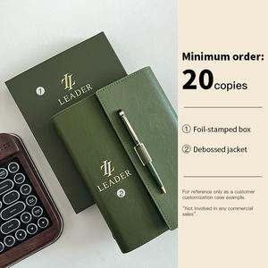 Set Taccuino A5 e Penna con Logo Personalizzato per Ufficio Aziendale Raccoglitore ad Anelli in Ecopelle a Fogli Mobili Diario Carino per Ragazze e Donne Articoli di <span class=keywords><strong>Cancelleria</strong></span> - Product Image 3