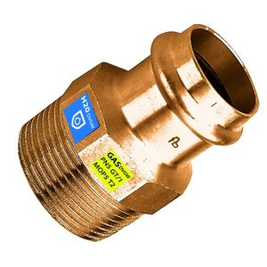 Conector de Plomería de Bronce para Agua y Gas, 35 x 1 Pulgada, para Conexión de Manguera - Product Image 1