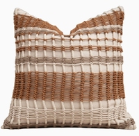 Wabi Sabi Style minimaliste Mica couleur canapé oreiller haut de gamme Villa hôtel modèle chambre tissé à la main taie d'oreiller carrée en gros