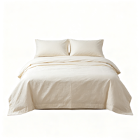 Lot de Stock – Parure de Lit Pliée en Microfibre Imprimée pour Hôpitaux et Hôtels, 4 ou 6 Pièces, 500 Fils/Pouce, Style Américain, Textile de Maison, Vente en Gros