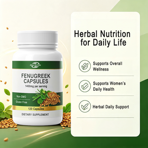 Cápsulas de Extracto de Semilla de Fenogreco de Marca Privada OEM ODM, 1400 mg por Porción, Suplemento Dietético Vegetariano Sin Gluten y Sin OMG - Product Image 3