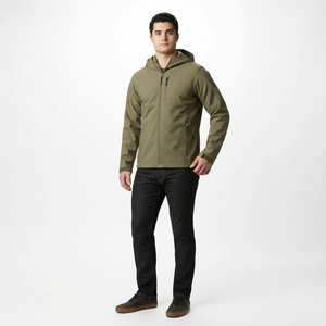 Diseña Tu Propio Logotipo, Chaqueta Impermeable con Capucha y Cuello Alto, Chaqueta Softshell de Lona, Estilo Vintage, Precio al por Mayor para Hombre, Gran Venta - Product Image 1