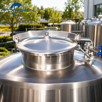 Cuve de mélange de bière en acier inoxydable Tonsen 1000L-5000L, cuve de mélange 10HL-50HL avec agitateur pour brasserie