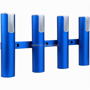 ALASTIN Porte-<span class=keywords><strong>canne</strong></span> à pêche en aluminium 3 maillons 4 tubes Porte-<span class=keywords><strong>canne</strong></span> à pêche mural - Product Image 2
