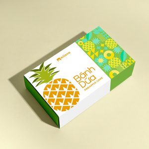 เค้กสับปะรดวานิลลาฮาลาล ขายส่งแบบยกกล่อง บรรจุ 6 ชิ้นในกล่อง 200 กรัม คุกกี้บิสกิตพร้อมรับประทาน ผลิตโดยโรงงานอันไทยมินห์ เวียดนาม - Product Image 1