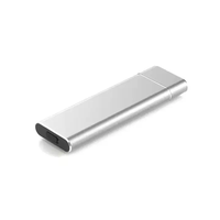 Harga Pabrik Kotak Hard Disk Eksternal SSD Aluminium M.2 Dual Protocol USB 3.1 Type-C NVMe NGFF Kecepatan Tinggi