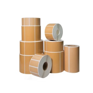 Kraftpapier Braune Selbstklebende Etikettenrollen 20-100 Stück Äußere Box Milchtee-Aufkleber - Product Image 6