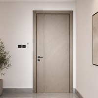 Porte intérieure moderne en WPC, imperméable et écologique, pour salle de bain, chambre, cuisine, porte composite à panneau plat, hôtel, appartement, maison