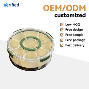 Контейнер для еды Xinhang 360 с вращающимися отделениями, ручкой и дренажной корзиной для сохранения свежести фруктов и продуктов - Product Image 5