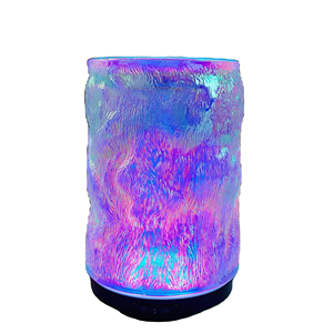 Humidificateur ultrasonique de diffuseur d'air d'huile essentielle d'aromathérapie de verre changeant de couleur cylindrique d'art nouveau - Product Image 4