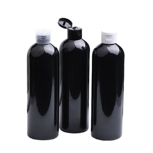 MUESTRA GRATUITA Botellas cosméticas de 500 ml en negro, blanco, transparente, azul y ámbar, envases de PET con tapa abatible, botella para champú y loción. - Product Image 4