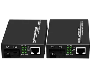 A Pair Of 100Mbps And Gigabit Fiber Optic Transceivers