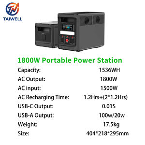 Estación de Energía Portátil y Generador Solar LiFePO4 de 1800W y 1536Wh |   Para respaldo doméstico, camping, caravanas |   Onda sinusoidal pura - Product Image 5