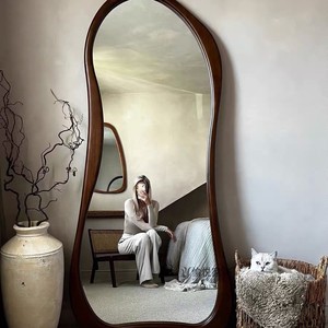 Nhà Máy lãng mạn đương đại khung gỗ hình không đều gương wandspiegel với khung gỗ cho phòng khách lối vào phòng ngủ - Product Image 2