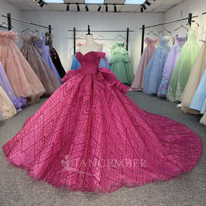 Jancember 5886 elegante <span class=keywords><strong>fucsia</strong></span> amore impero compleanno 15 ragazze Anos Quinceanera abiti - Product Image 2