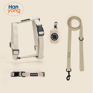 HanYang OEM personalizado respetuoso con el medio ambiente de cáñamo natural para mascotas perro arnés Collar y correa conjuntos con bolsa para caca de perro titular - Product Image 3