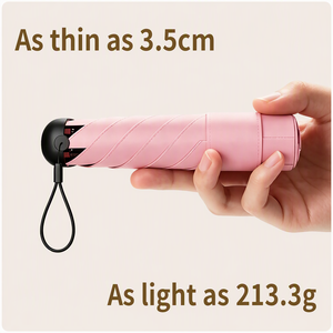 Premium Sun Umbrella Mini Pocket Creative Small Manual Folding Compact Travel Umbrella With Rotatable Handle Minimalist Design - Product Image 4