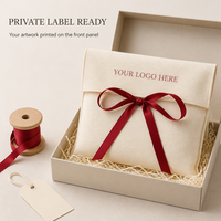 Sac d'emballage en coton biologique avec logo personnalisé pour portefeuilles, cravates, ceintures, accessoires pour cheveux