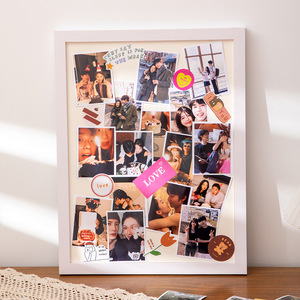 DIY photo <b>frame</b>, <b>wall</b>-hanging, for couples, Teacher's Day gift, lover's photo, handmade puzzle, commemorative table-top - Product Image 6