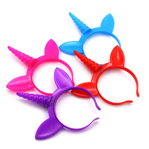 Vente flash - Clip à cheveux LED - Bandeau <span class=keywords><strong>licorne</strong></span> LED mignon pour enfant - Bandeau lumineux pour la décoration de fête d'anniversaire - Product Image 5