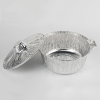 Moule en aluminium jetable avec couvercle, moules à tarte en aluminium avec couvercles, moules à tarte jetables en aluminium avec couvercle en aluminium