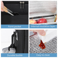 Voor ijszakken Opvouwbaar Duurzaam Verdikt Geïsoleerd Oxford-materiaal Picknick Lunch Tote Bag Werk Lunch Conservering Premium tas