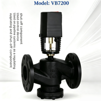 Vanne électrique industrielle à deux voies DN50 à DN250 PN1.6 MPa en fonte pour régulation d'eau, d'air et d'huile