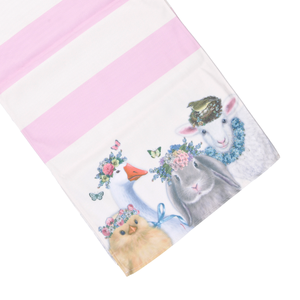 <span class=keywords><strong>Runner</strong></span> da Tavola con Coniglietto Pasquale a Righe Rosa e Bianche per Brunch Primaverile, Decorazione Stagionale per Vendita al Dettaglio e all'Ingrosso - Product Image 3