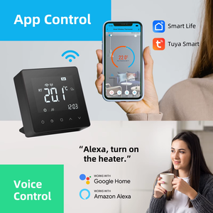 Thermostat intelligent programmable hebdomadaire pour chaudière à gaz et chauffage au sol, contrôlable par application Wi-Fi, compatible Alexa et Google Home (commande vocale) - Product Image 2