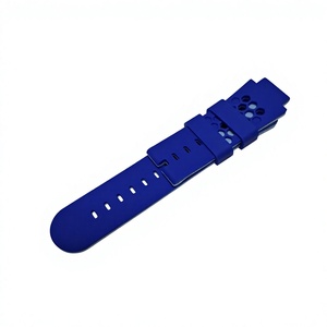 Blue <b>Silicone</b> Watch Strap Two-color LSR 20mm 22mm Quick Release Replacement Band Soft Waterproof Adjustable for Smartwatch - Product Image 1