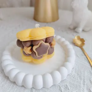 Trang trí nội thất handmade macaroons món tráng miệng hương liệu trái cây sáp đậu nành sáp ong thơm nến