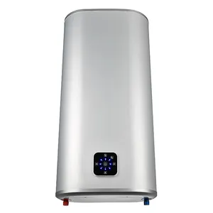 Mỏng phẳng men đôi bể nước nóng điện Geyser 50L Công suất thiết kế dọc tắm vòi sen thép không gỉ hộ gia đình sử dụng