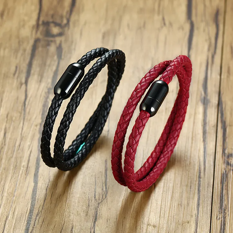 New Arrival High Quality Wrap Braided Leather Bracelet Men Bracelet Genuine Bracelet Great Gift Wholesale Price