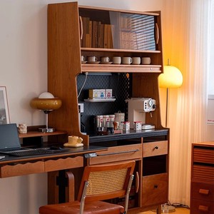 Japanese Style Solid Wood Sideboard <b>Storage</b> Cabinet With <b>Drawer</b> And Shelf <b>For</b> Living Room Kitchen Tea Bar - Product Image 3