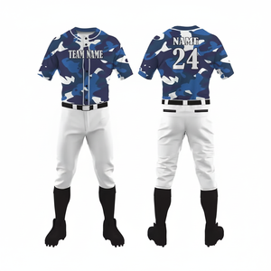 Chemise à boutons complets de couleur personnalisée Pantalon et veste en jersey de softball pour femmes Offre spéciale pour les équipes de baseball et de softball-Uniforme pour hommes - Product Image 1