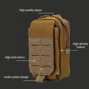 กระเป๋าใส่สมาร์ทโฟนแบบยุทธวิธี กระเป๋าคาดเอวขนาดกะทัดรัด Molle ใช้งานได้จริง - Product Image 5