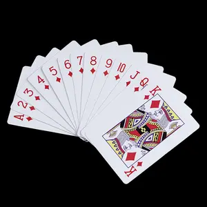 Cartes à jouer de Poker en plastique, conception de Logo personnalisé, vente en gros, cartes à jouer imperméables en PVC, 100%