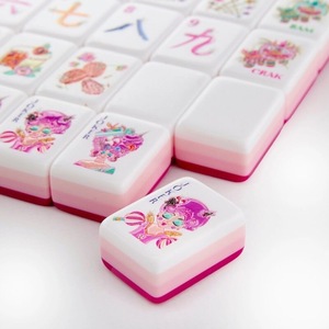 Jeu de Mahjong de Luxe Personnalisé, Cadeau de Collection, Haute Qualité, Acrylique, 3 Couches, Tuiles de Mahjong Nacrées Américaines avec Logo - Product Image 3