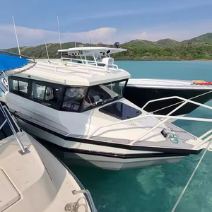 Yacht de luxe en aluminium de 7,5 m (25 pieds) à grande vitesse pour la pêche sportive, cabine économique pour la croisière, le divertissement et les loisirs, soudé - Product Image 1