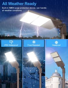 Lampe LED pour parking, lampe LED SHOEBOX LIGHT, lampe extérieure pour route rapide, jardin, cour, garage - Product Image 6