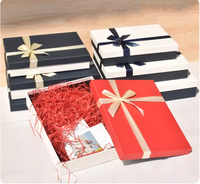 Cajas de Regalo de Navidad para Ropa y Productos de Cuidado de la Piel, Cajas de Papel Rojas con Bolsas de Embalaje